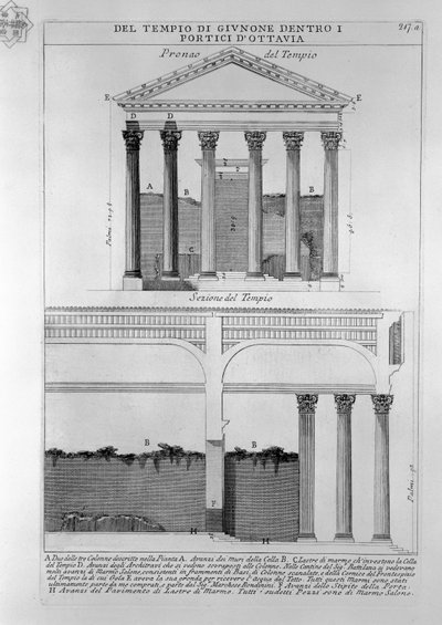 オクタヴィアのポルティコ 作： Giovanni Battista Piranesi